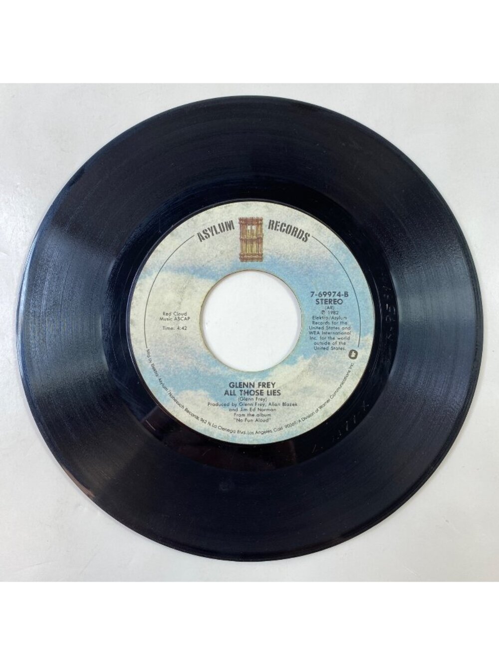 Vintage Glenn Frey 45 Rpm Single Vinyl Record Rock Hits From No Fun Aloud Album